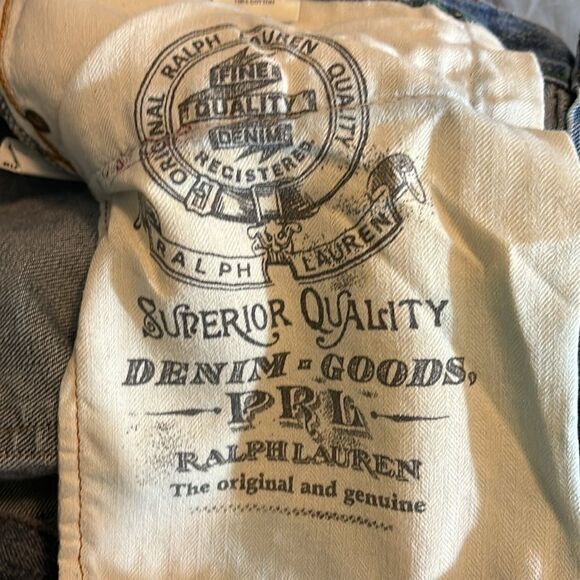 POLO RALPH LAUREN denim blue jeans button fly 38X32 38 X 32 - Picture 7 of 9